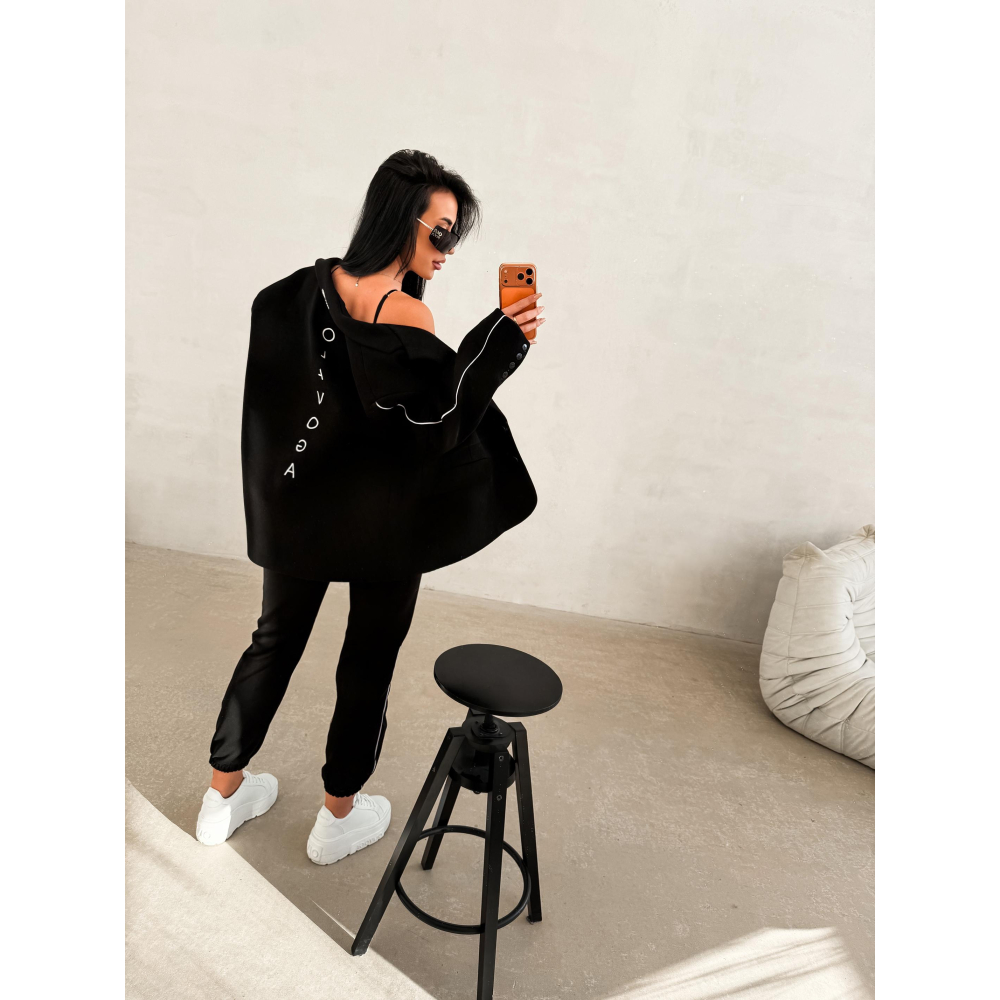 MARYNARKA ŻAKIET OVERSIZE OLAVOGA REFINE BLACK