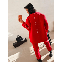 MARYNARKA ŻAKIET OVERSIZE OLAVOGA REFINE RED