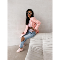 PŁASZCZ DAMSKI DŁUGI OLAVOGA FONAJ CORAL PINK