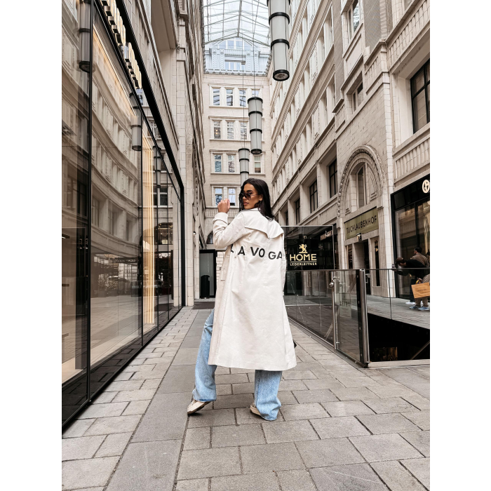 PŁASZCZ DAMSKI DŁUGI OLAVOGA ZYRO ECRU