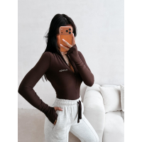 BODY DAMSKIE NA ZAMEK MODELUJĄCE OLAVOGA ESSENTIAL BROWN