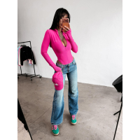 BODY DAMSKIE NA ZAMEK MODELUJĄCE OLAVOGA ESSENTIAL PINK