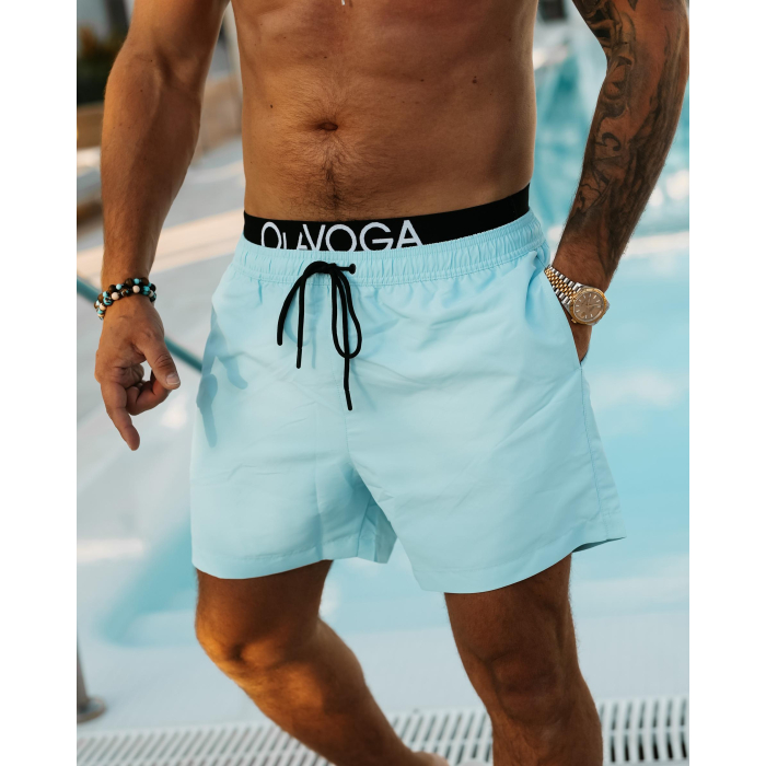 SPODENKI KĄPIELOWE MĘSKIE KĄPIELÓWKI LOGOWANE OLAVOGA MEN SWIMWEAR REON BLUE