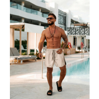 SPODENKI KĄPIELOWE MĘSKIE KĄPIELÓWKI OLAVOGA MEN SWIMWEAR MIENCE BEIGE