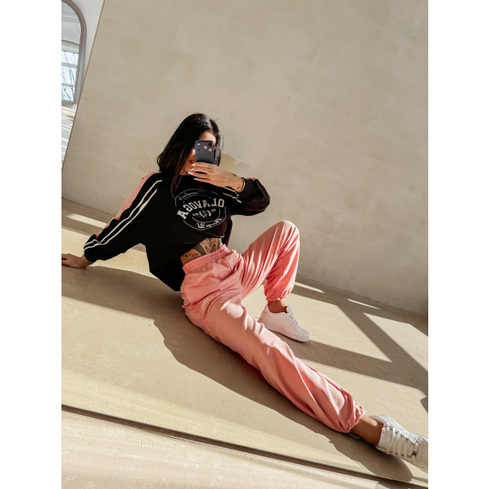 SPODNIE BAWEŁNIANE DAMSKIE OLAVOGA EVARA CORAL PINK