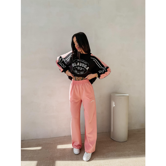 SPODNIE BAWEŁNIANE DAMSKIE OLAVOGA EVARA CORAL PINK