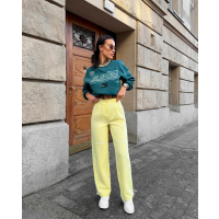 BLUZA DRESOWA BAWEŁNIANA DAMSKA OLAVOGA VESA DEEP GREEN