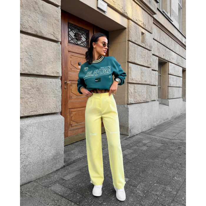 BLUZA DRESOWA BAWEŁNIANA DAMSKA OLAVOGA VESA DEEP GREEN