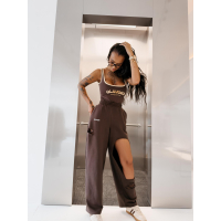 SPODNIE DRESOWE DZIURY OLAVOGA VERANE BROWN
