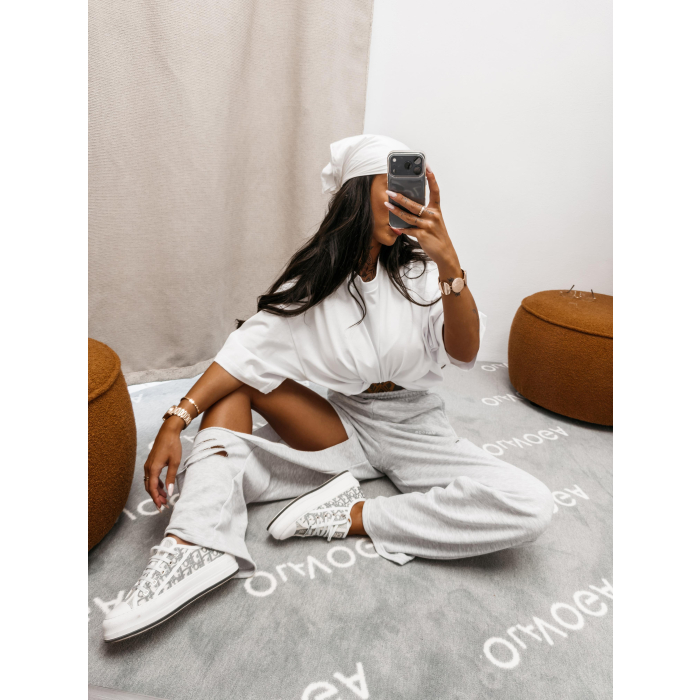 SPODNIE DRESOWE DZIURY OLAVOGA VERANE GRAY