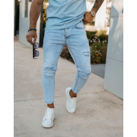 SPODNIE JEANSOWE MĘSKIE DENIM OLAVOGA MEN AMERON LIGHT BLUE