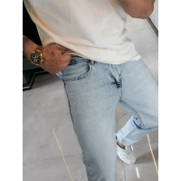 SPODNIE JEANSOWE MĘSKIE DENIM OLAVOGA MEN DAPI LIGHT BLUE