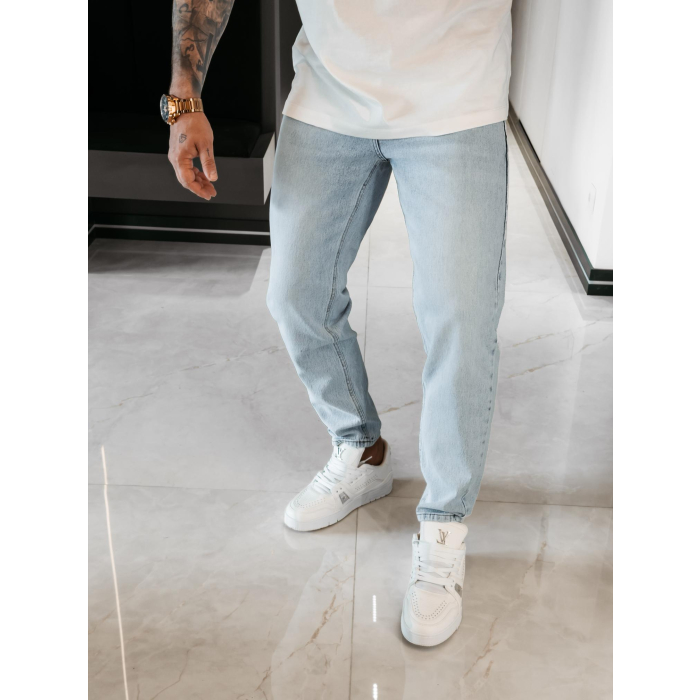 SPODNIE JEANSOWE MĘSKIE DENIM OLAVOGA MEN DAPI LIGHT BLUE