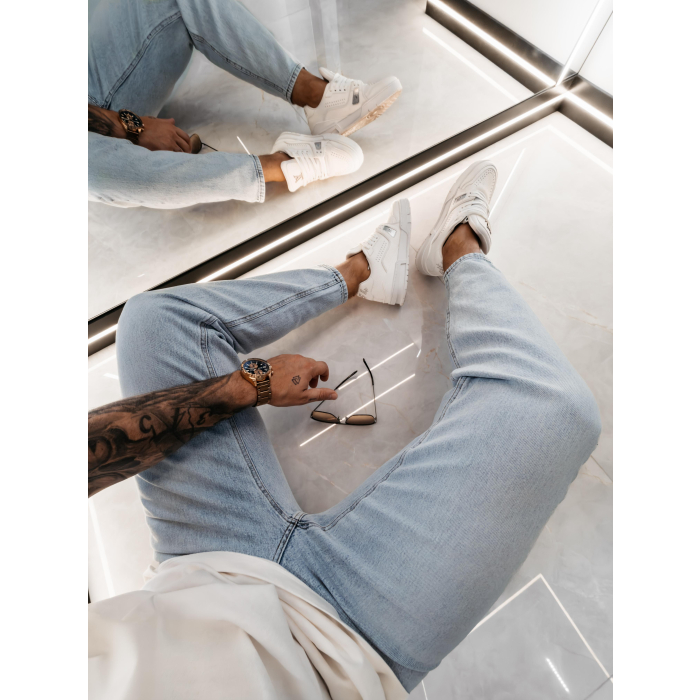SPODNIE JEANSOWE MĘSKIE DENIM OLAVOGA MEN DAPI LIGHT BLUE