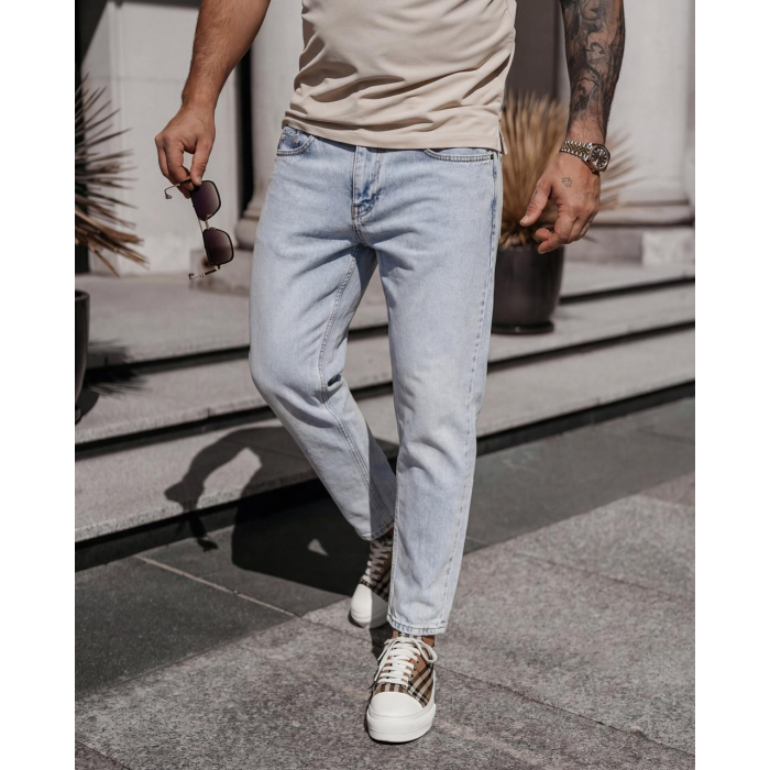 SPODNIE JEANSOWE MĘSKIE DENIM OLAVOGA MEN DAPI LIGHT BLUE