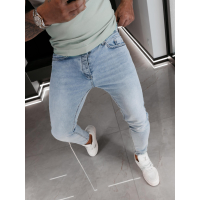 SPODNIE JEANSOWE MĘSKIE DENIM OLAVOGA MEN DOLERI LIGHT BLUE