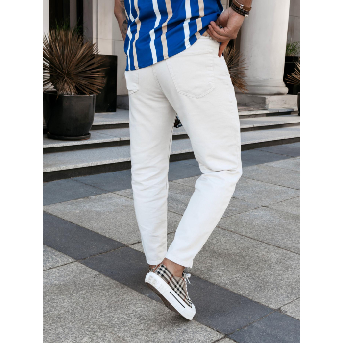 SPODNIE JEANSOWE MĘSKIE DENIM OLAVOGA MEN RAMON LIGHT BEIGE