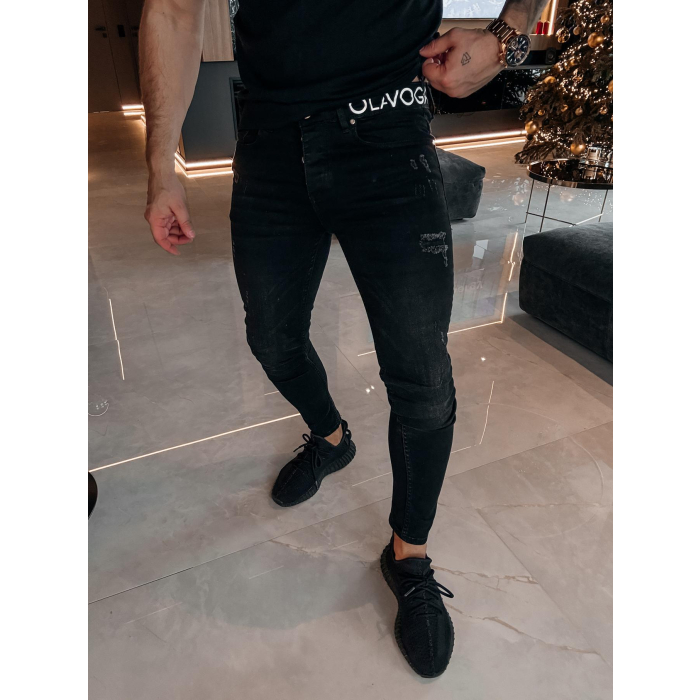 SPODNIE JEANSOWE MĘSKIE OLAVOGA MEN SPEED BLACK