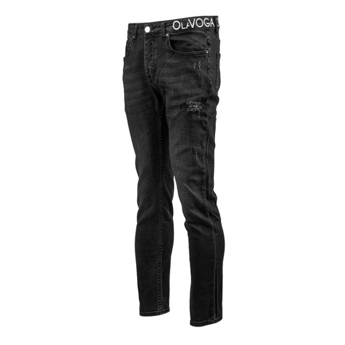 SPODNIE JEANSOWE MĘSKIE OLAVOGA MEN SPEED BLACK
