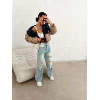 SPODNIE JENSOWE DENIM BAGGY DZIURY OLAVOGA BAMBI BLUE