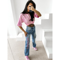 SPODNIE JENSOWE DENIM DZIURY FARBA OLAVOGA LOVERI JEANS