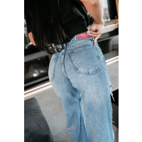 SPODNIE JENSOWE DENIM DZIURY OLAVOGA CELABU BLUE