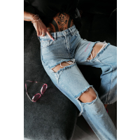 SPODNIE JENSOWE DENIM DZIURY OLAVOGA CELABU BLUE