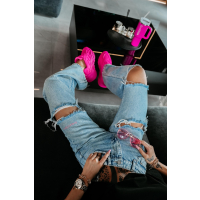 SPODNIE JENSOWE DENIM DZIURY OLAVOGA CELABU BLUE