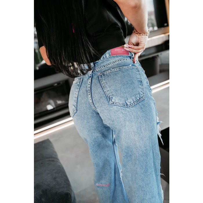 SPODNIE JENSOWE DENIM DZIURY OLAVOGA CELABU BLUE