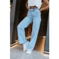 SPODNIE JENSOWE DENIM DZIURY OLAVOGA DISTRY BLUE