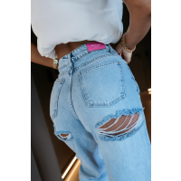 SPODNIE JENSOWE DENIM DZIURY OLAVOGA DISTRY BLUE