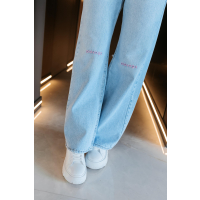 SPODNIE JENSOWE DENIM DZIURY OLAVOGA DISTRY BLUE