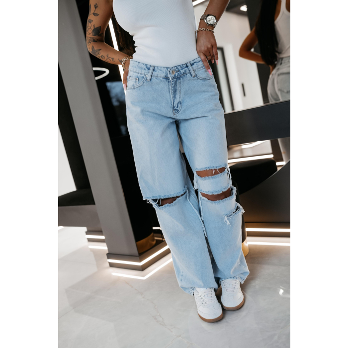 SPODNIE JENSOWE DENIM DZIURY OLAVOGA SUSULU BLUE