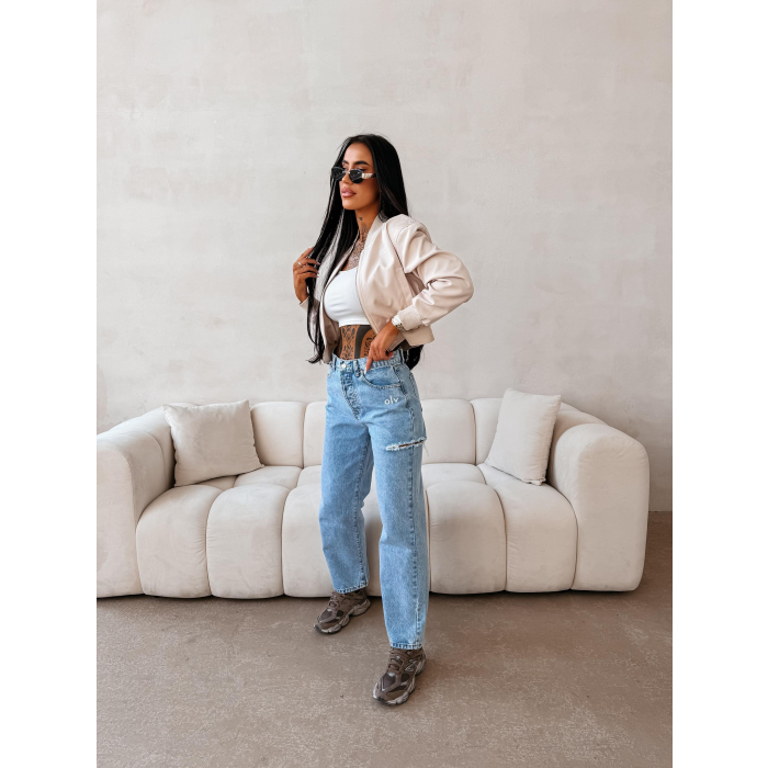 SPODNIE JENSOWE DENIM OLAVOGA FININ BLUE