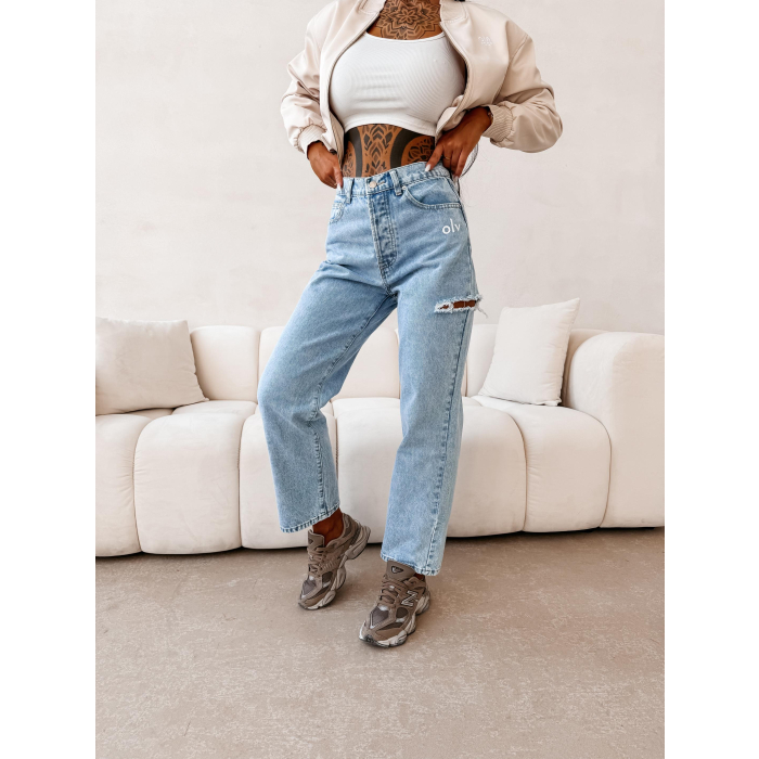 SPODNIE JENSOWE DENIM OLAVOGA FININ BLUE