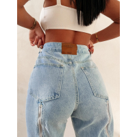 SPODNIE JENSOWE DENIM OLAVOGA SKYLINE LIGHT BLUE