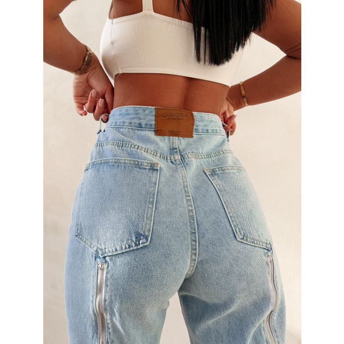 SPODNIE JENSOWE DENIM OLAVOGA SKYLINE LIGHT BLUE