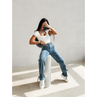 SPODNIE JENSOWE DENIM WIĄZANE OLAVOGA REIRY JEANS BLUE