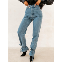 SPODNIE JENSOWE DENIM WIĄZANE OLAVOGA REIRY JEANS BLUE