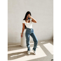 SPODNIE JENSOWE DENIM WIĄZANE OLAVOGA REIRY JEANS BLUE