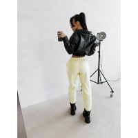 SPODNIE WELUROWE DAMSKIE OLAVOGA NESA YELLOW