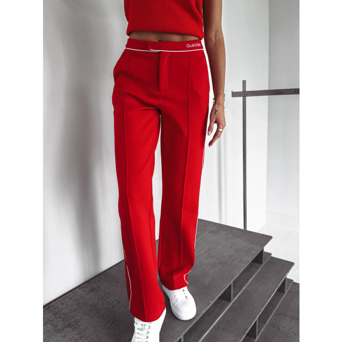 SPODNIE Z LAMPASEM OLAVOGA WHIOS RED