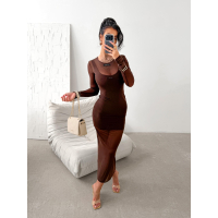 SUKIENKA SIATECZKA MAXI OLAVOGA DRASY BROWN