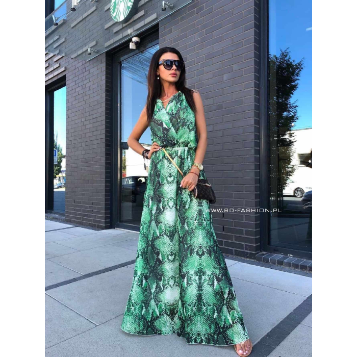 SUKIENKA MAXI SNAKE GREEN