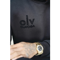 BLUZA MĘSKA BAWEŁNIANA Z KAPTUREM OVERSIZE OLAVOGA MEN VITREGNO BLACK