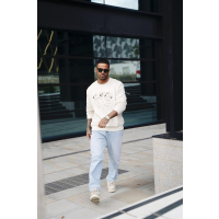 BLUZA MĘSKA BAWEŁNIANA OVERSIZE OLAVOGA MEN VIROUS BEIGE
