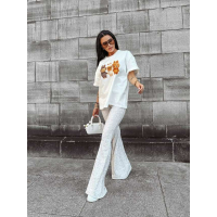 BLUZKA T-SHIRT DAMSKI OVERSIZE LABUBU OLAVOGA HEART SIDE ECRU
