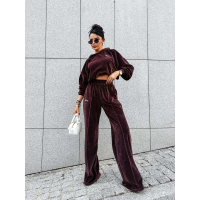 KOMPLET DRES DAMSKI OLAVOGA HARVEST VELVET BROWN