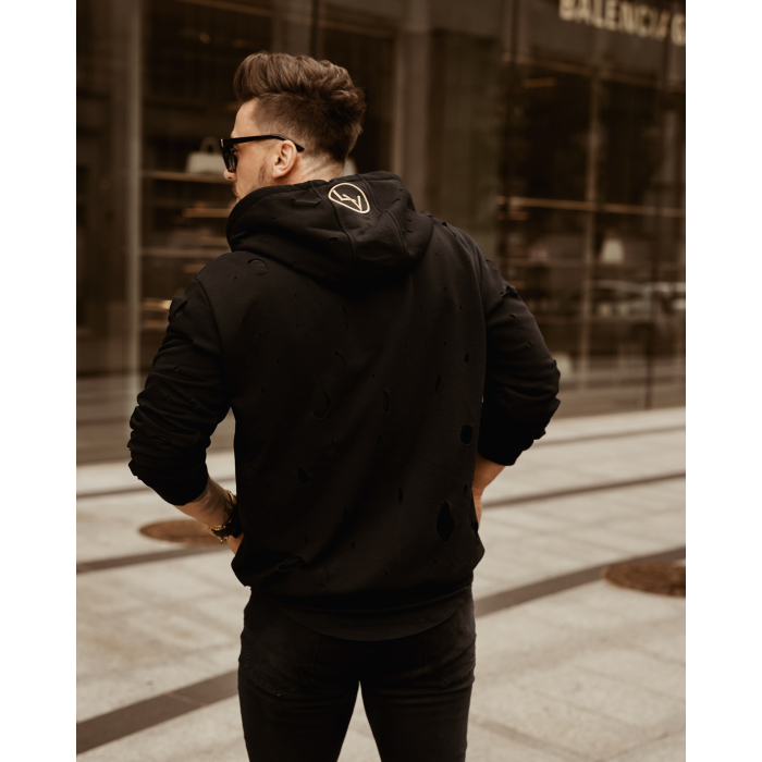 BLUZA MĘSKA BURNED MAN BLACK