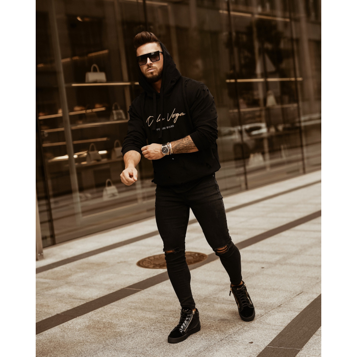 BLUZA MĘSKA BURNED MAN BLACK